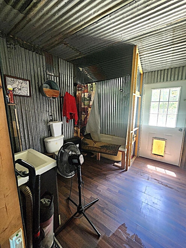 interior space featuring hardwood / wood-style flooring