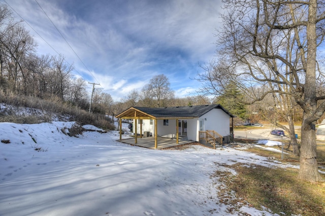 exterior space featuring covered porch