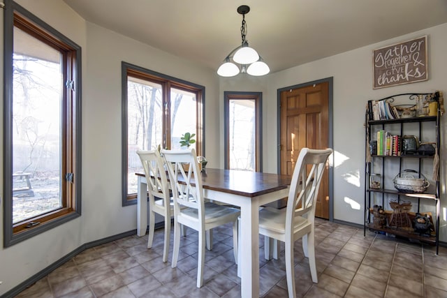 view of dining area