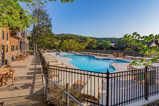 view of pool with a patio