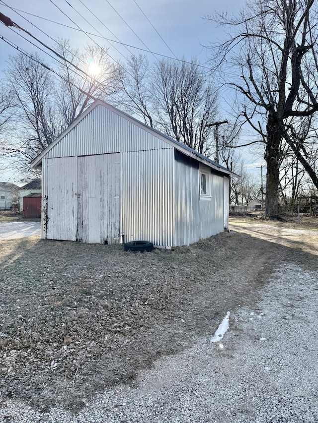 view of outdoor structure