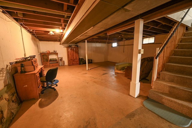 view of basement