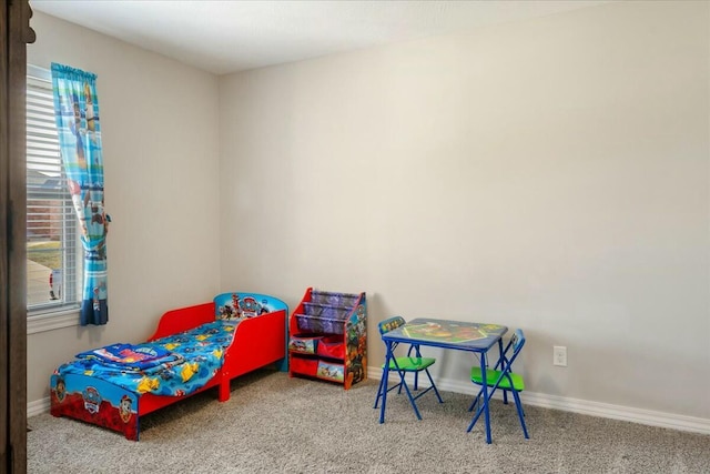 view of carpeted bedroom