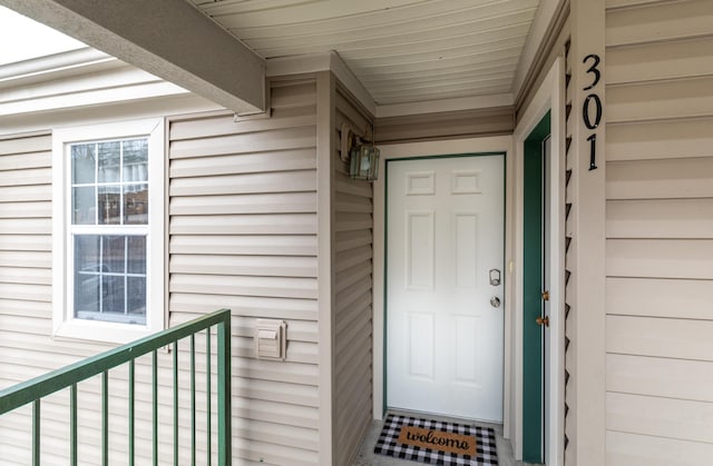 view of doorway to property