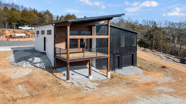 exterior space with a garage and driveway