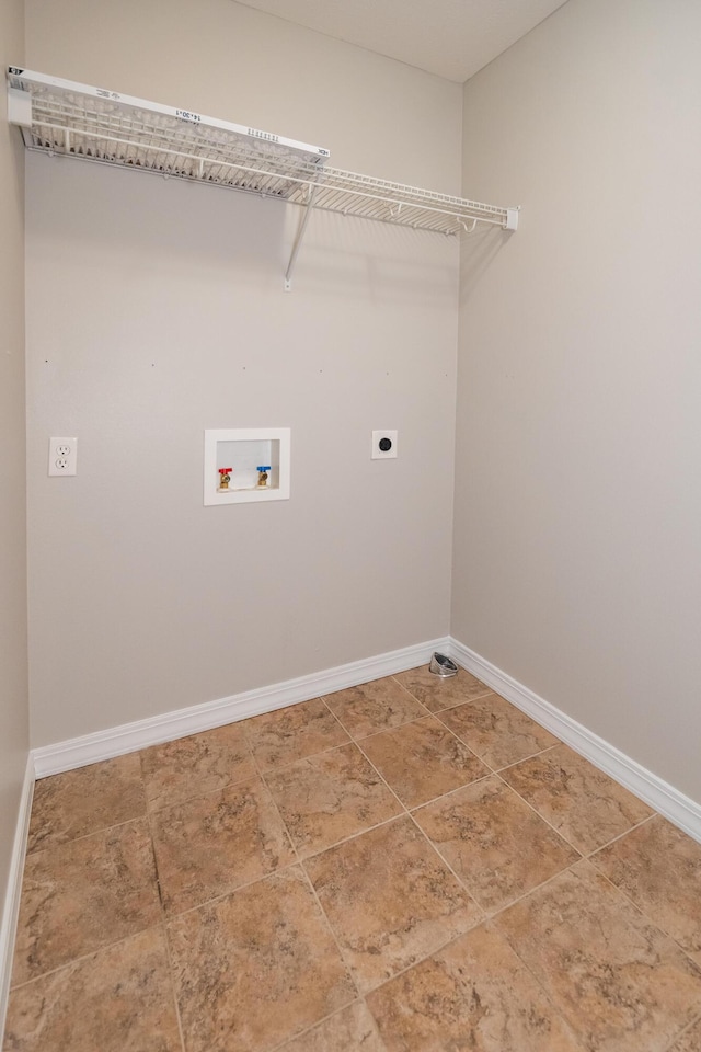 laundry area featuring hookup for a washing machine and electric dryer hookup