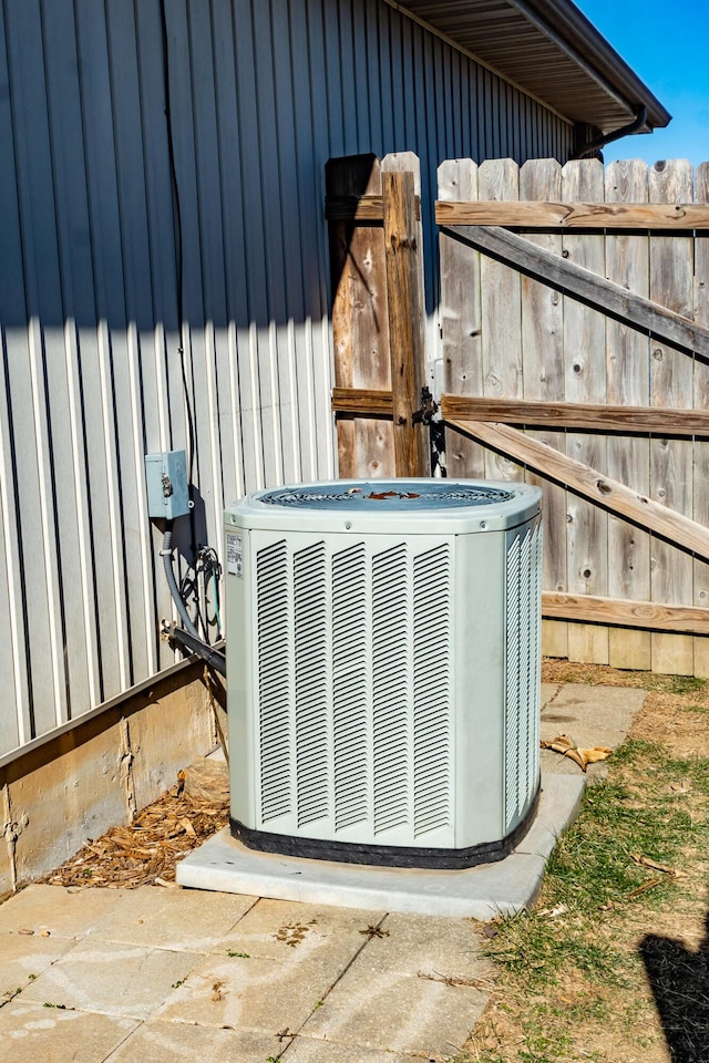 exterior details with central air condition unit