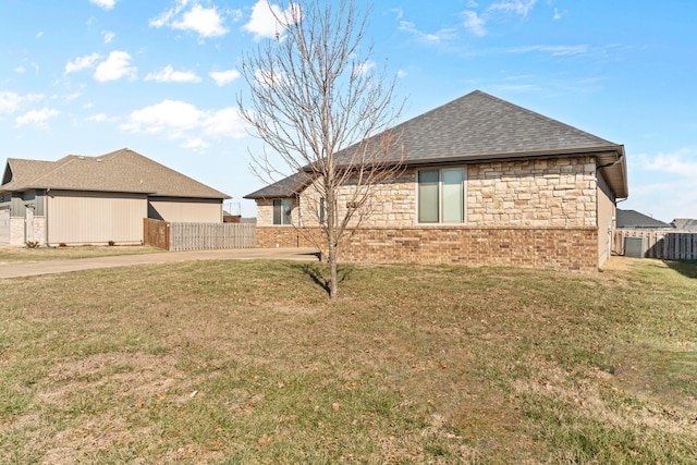 view of property exterior featuring a yard