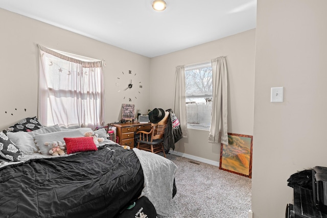 view of carpeted bedroom