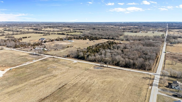 bird's eye view with a rural view