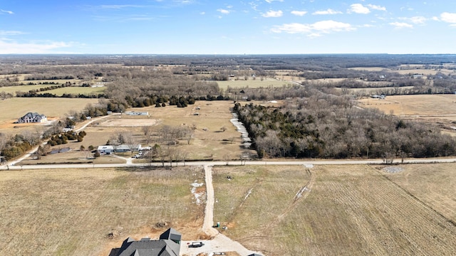 drone / aerial view featuring a rural view