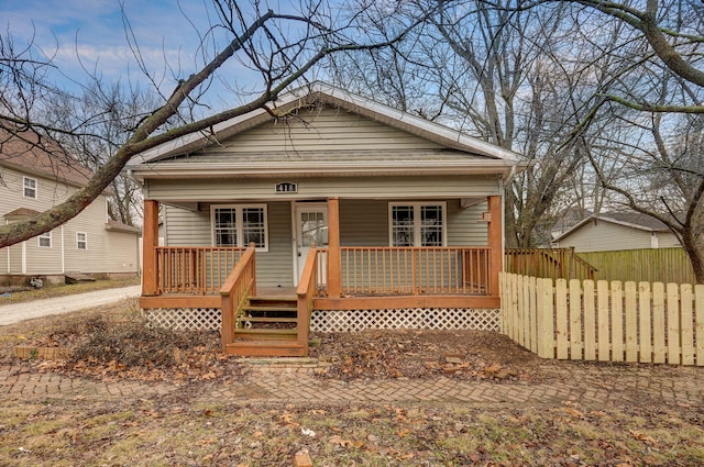 bungalow with a porch