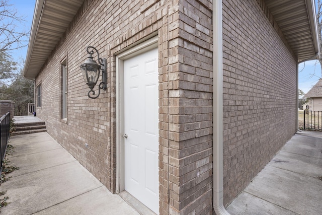 property entrance featuring a garage