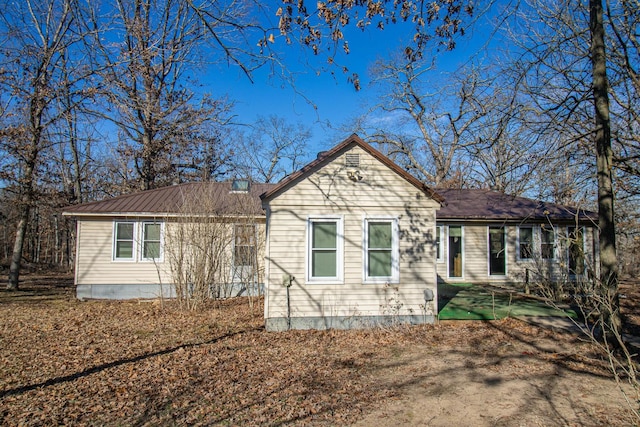 view of single story home