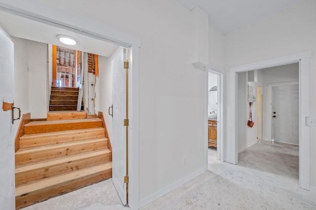 interior space with concrete flooring