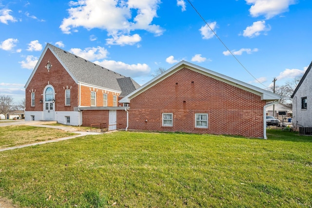 view of property exterior featuring a yard