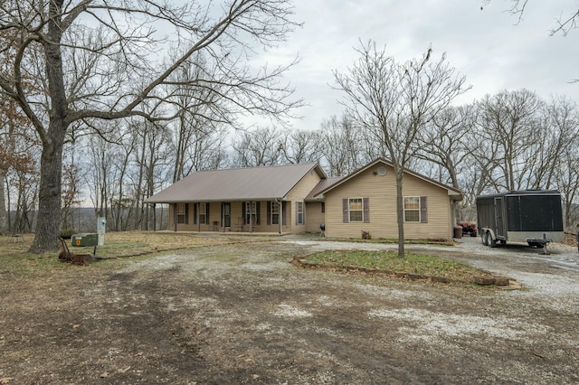 view of front of house featuring covered porch