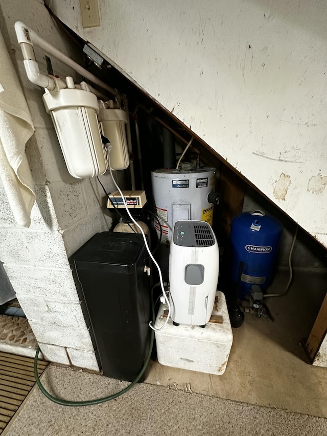 utilities featuring water heater