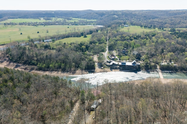 aerial view with a rural view