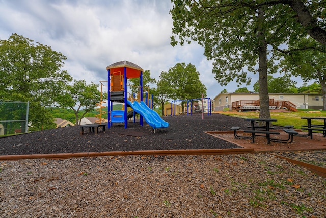 view of jungle gym