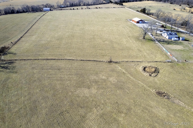 drone / aerial view featuring a rural view