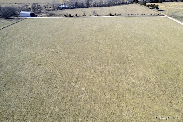 aerial view with a rural view