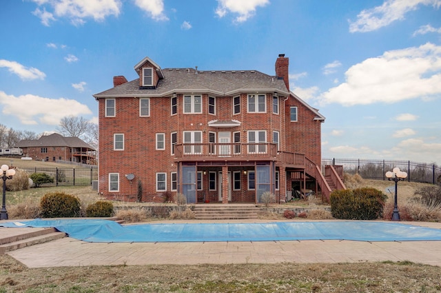 view of pool featuring a deck