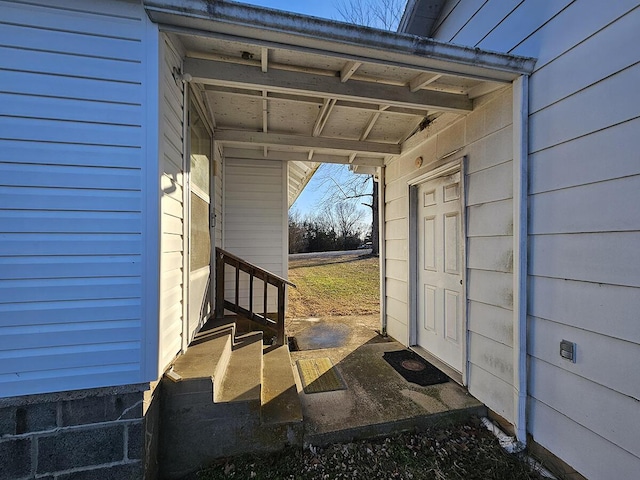 view of doorway to property