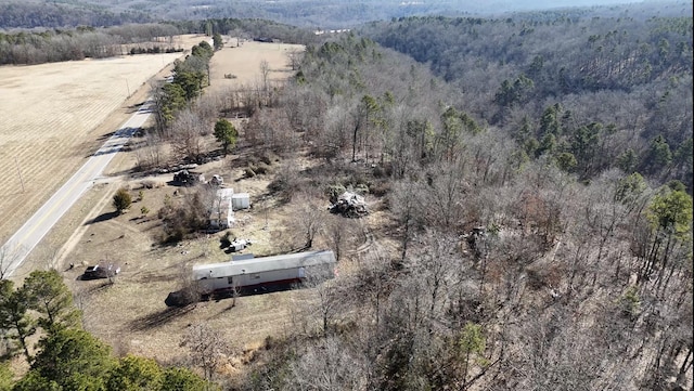 bird's eye view with a rural view