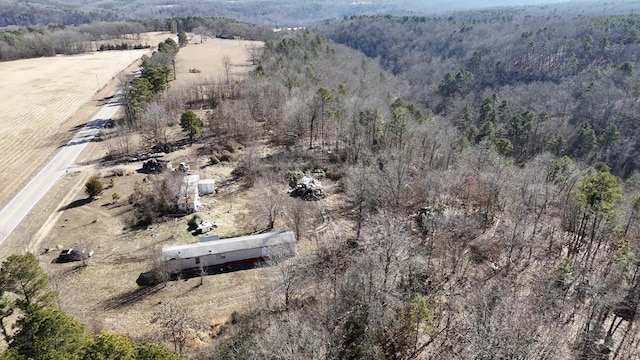 aerial view featuring a rural view