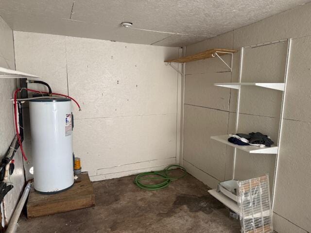 utility room with gas water heater