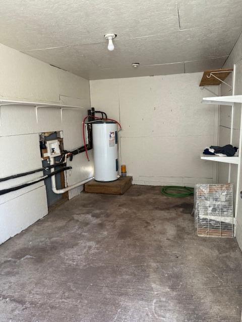 interior space with electric water heater