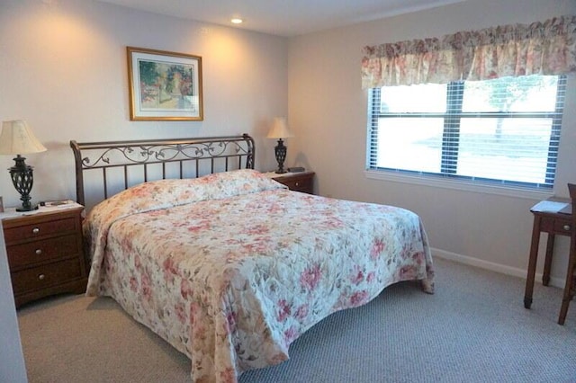 view of carpeted bedroom