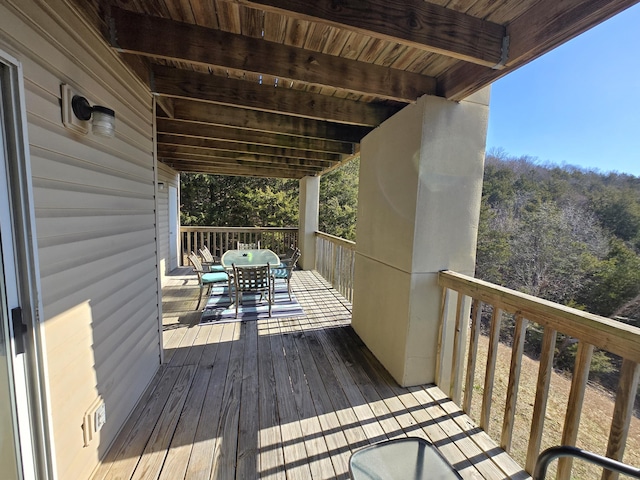 view of wooden deck