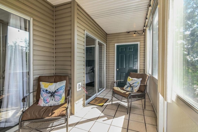 view of sunroom