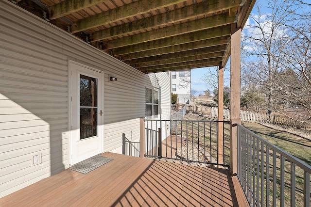 view of wooden terrace