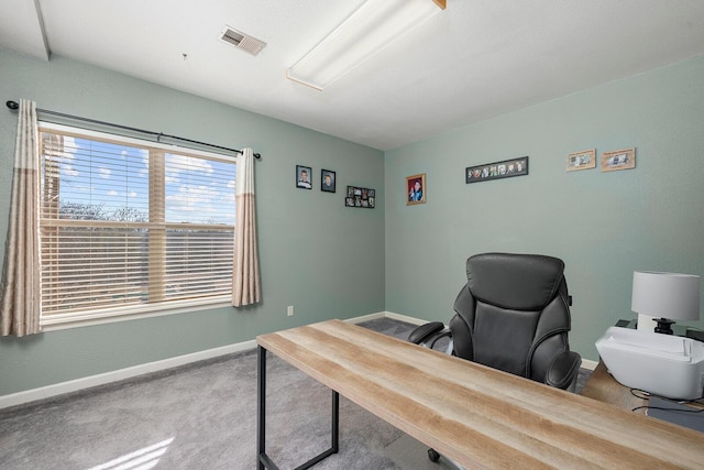 view of carpeted office