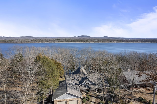 view of water feature featuring a mountain view