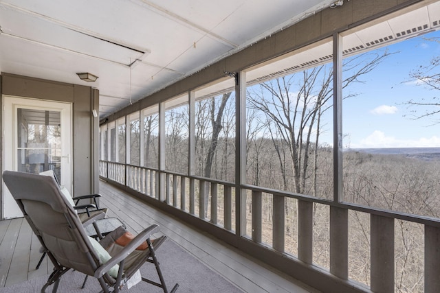 view of sunroom / solarium