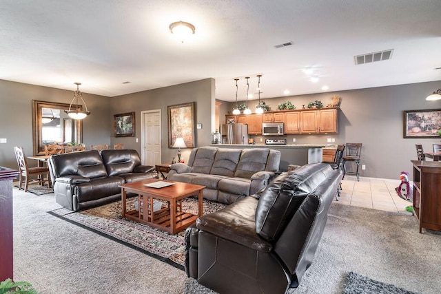 view of carpeted living room