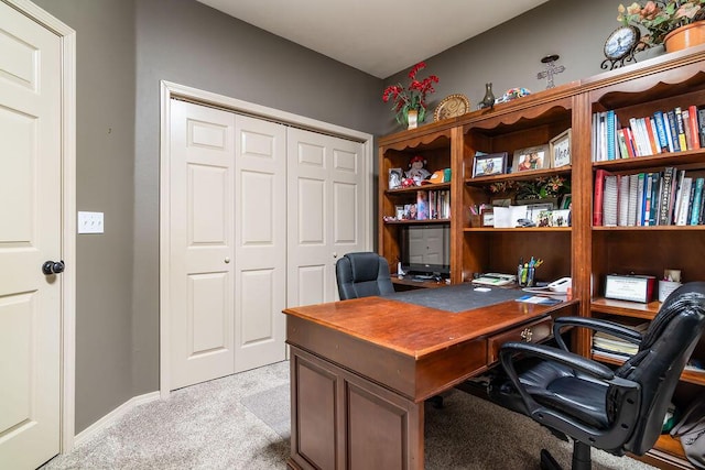 view of carpeted office