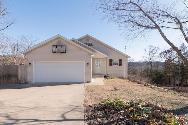 view of front of house featuring a garage