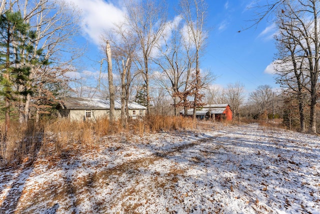 view of snowy yard