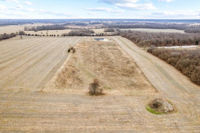 drone / aerial view with a rural view