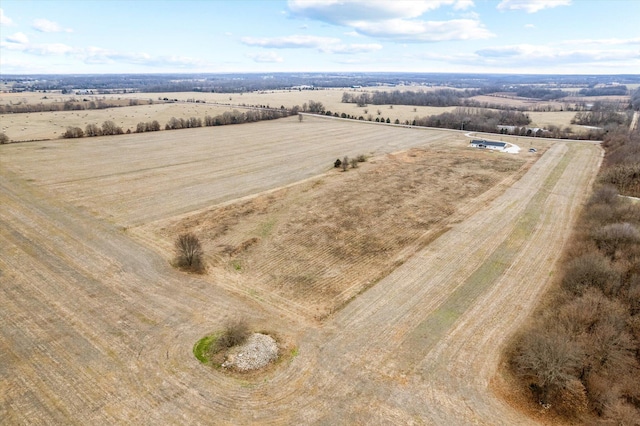 drone / aerial view with a rural view