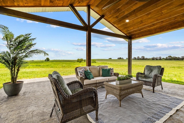 10263 State Highway 14 W, Billings, MO 65610 - view of patio / terrace with a view of countryside and an outdoor living space