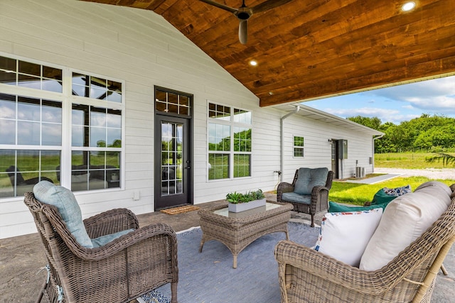 10263 State Highway 14 W, Billings, MO 65610 - view of patio / terrace featuring outdoor lounge area and ceiling fan