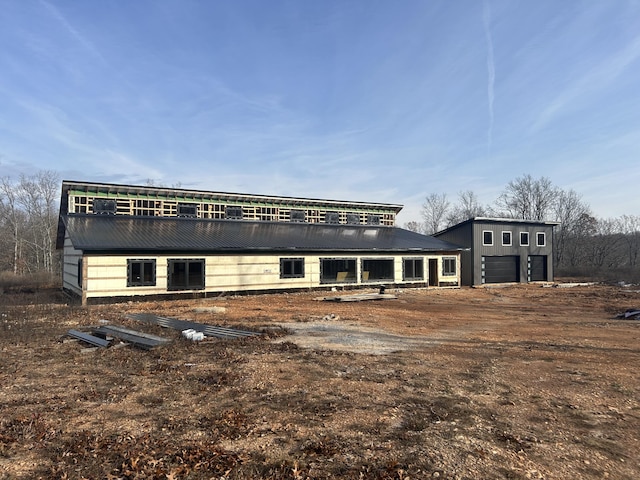 exterior space featuring a garage