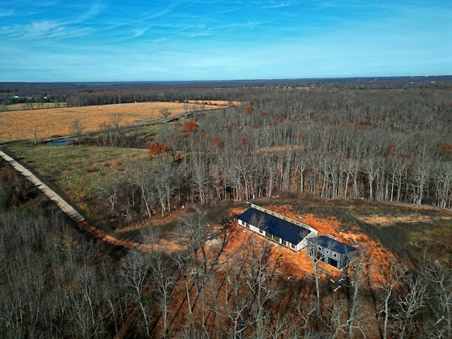 aerial view featuring a rural view