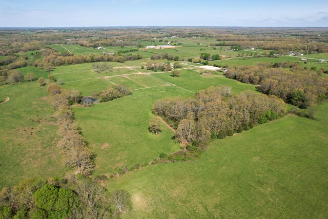 bird's eye view featuring a rural view